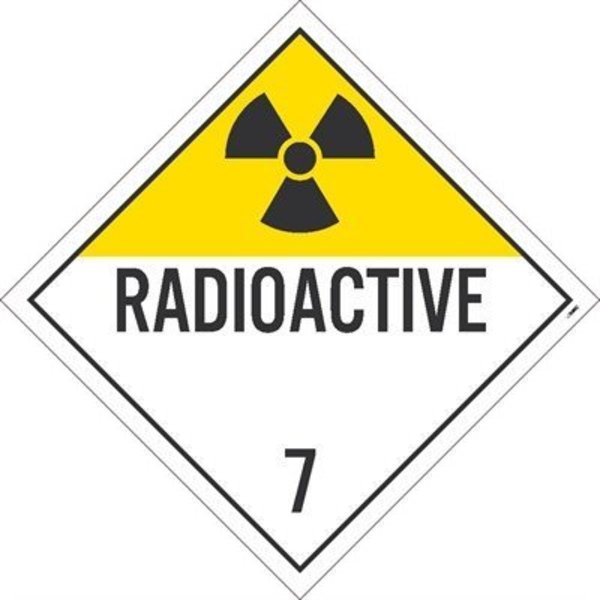Nmc Radioactive 7 Dot Placard Sign DL16TB